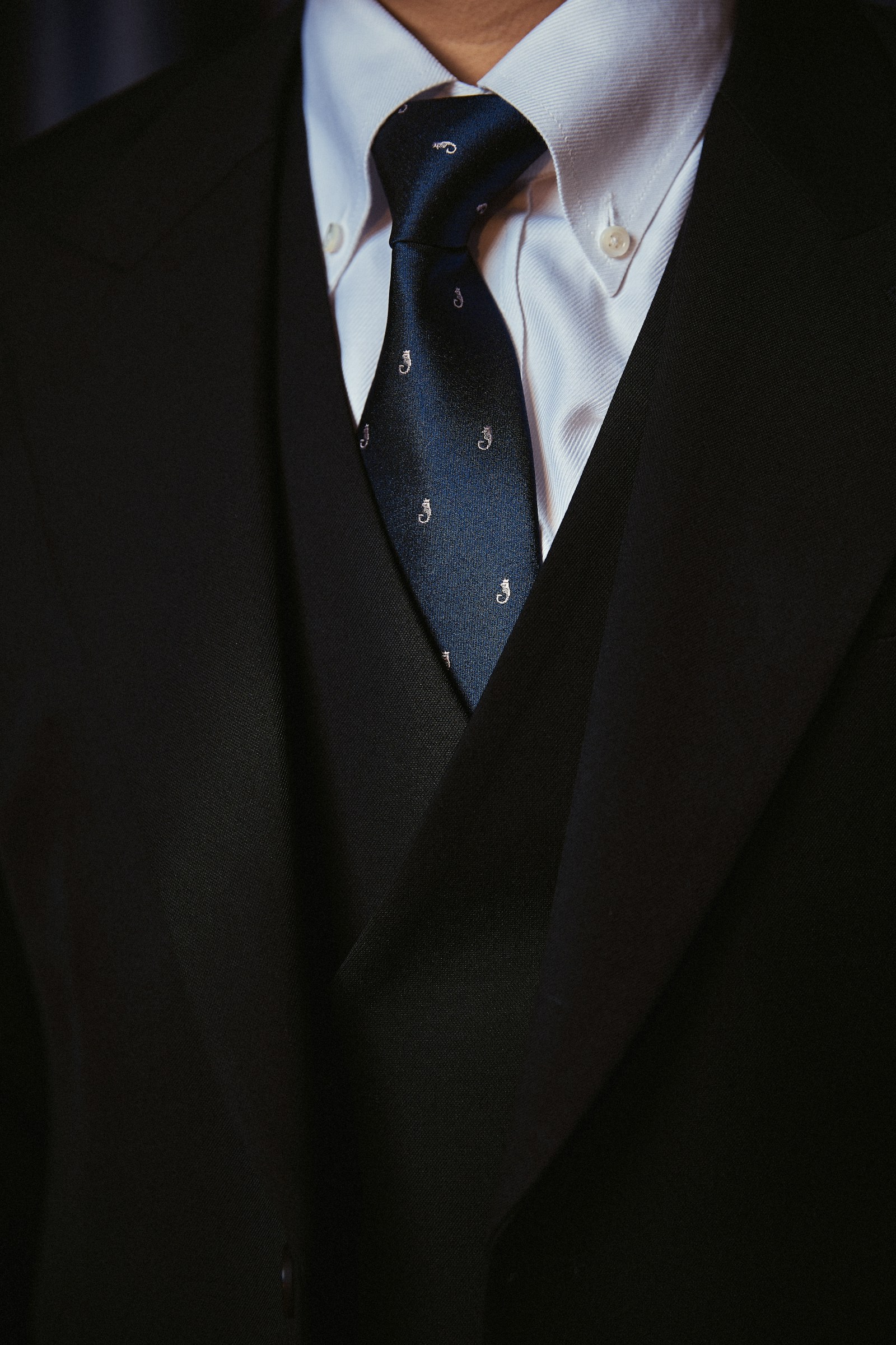 Printed Silk Tie — worn