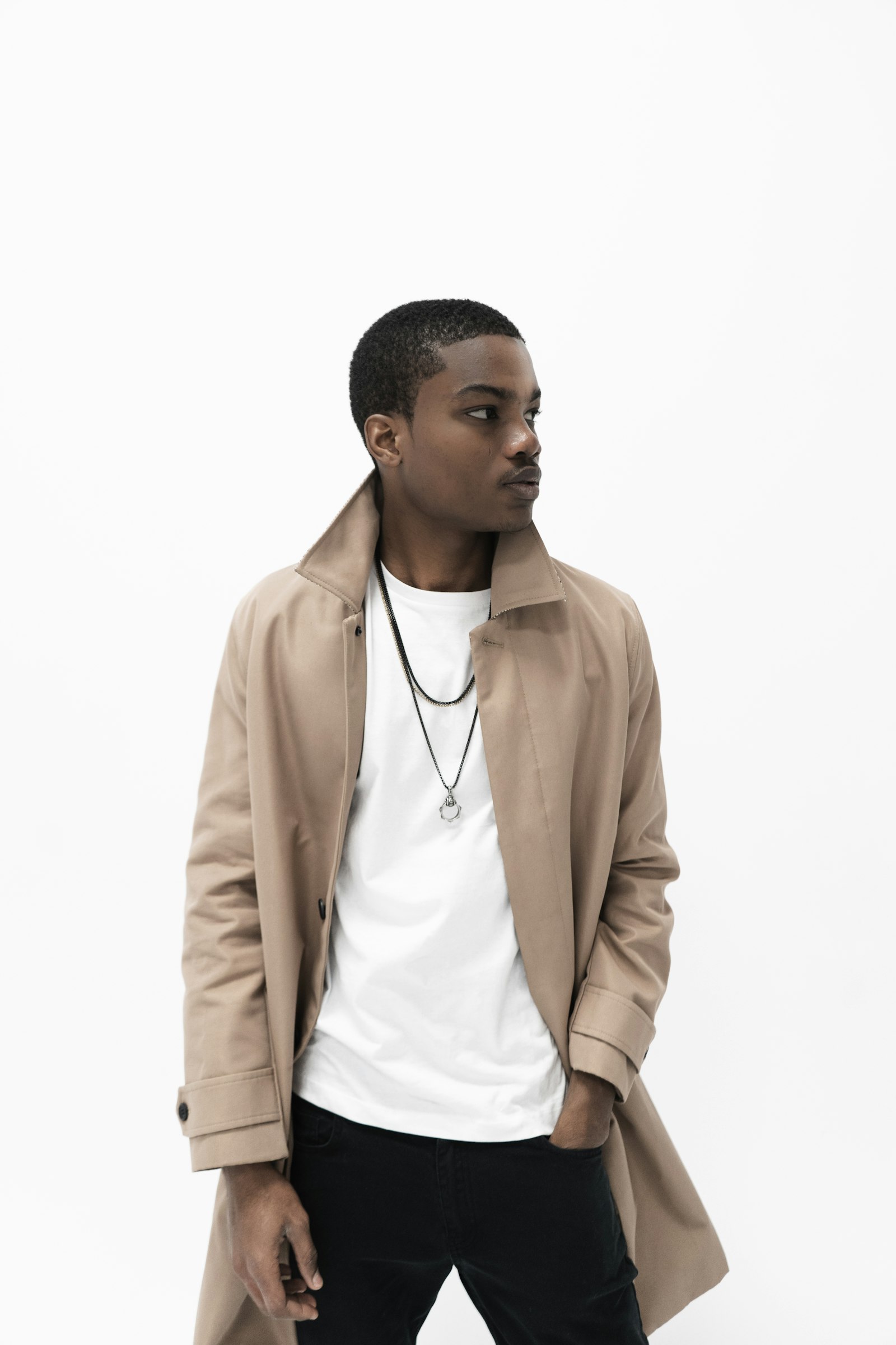 Stone trench coat