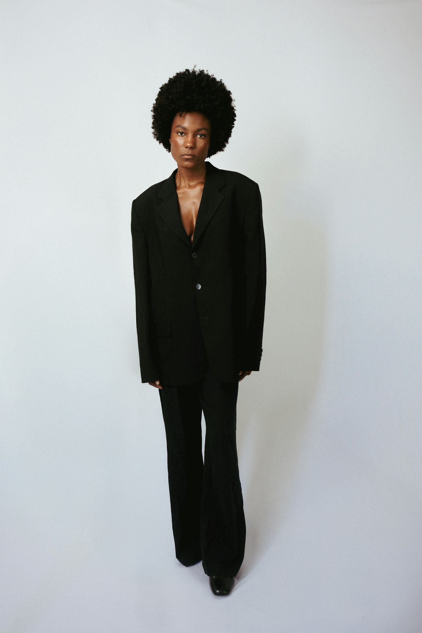 Oversized two-piece suit