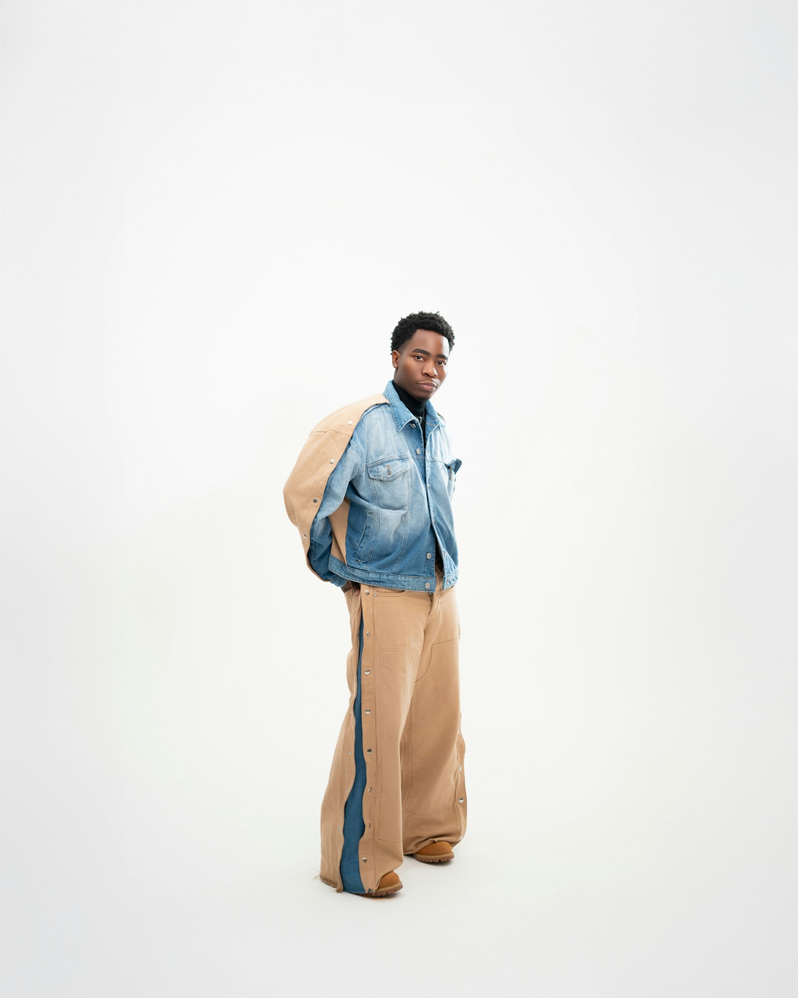 Denim chore jacket, view 3