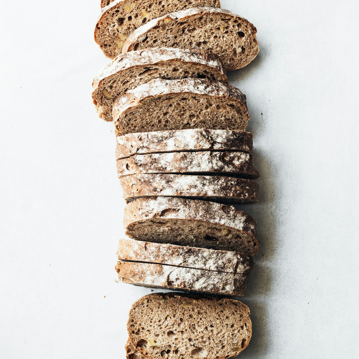 Sliced bread loaf