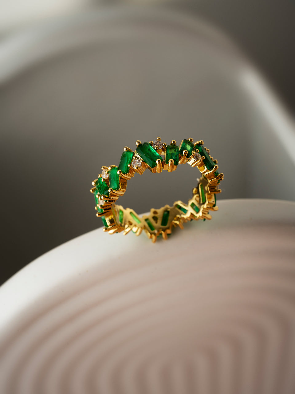 Irregular Green Zircon Ring