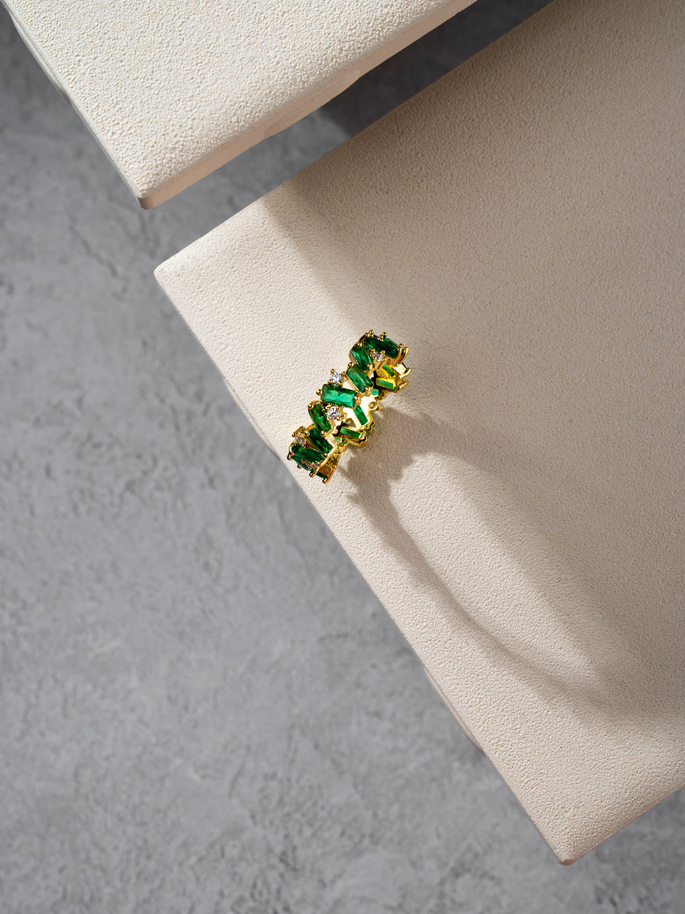 Irregular Green Zircon Ring