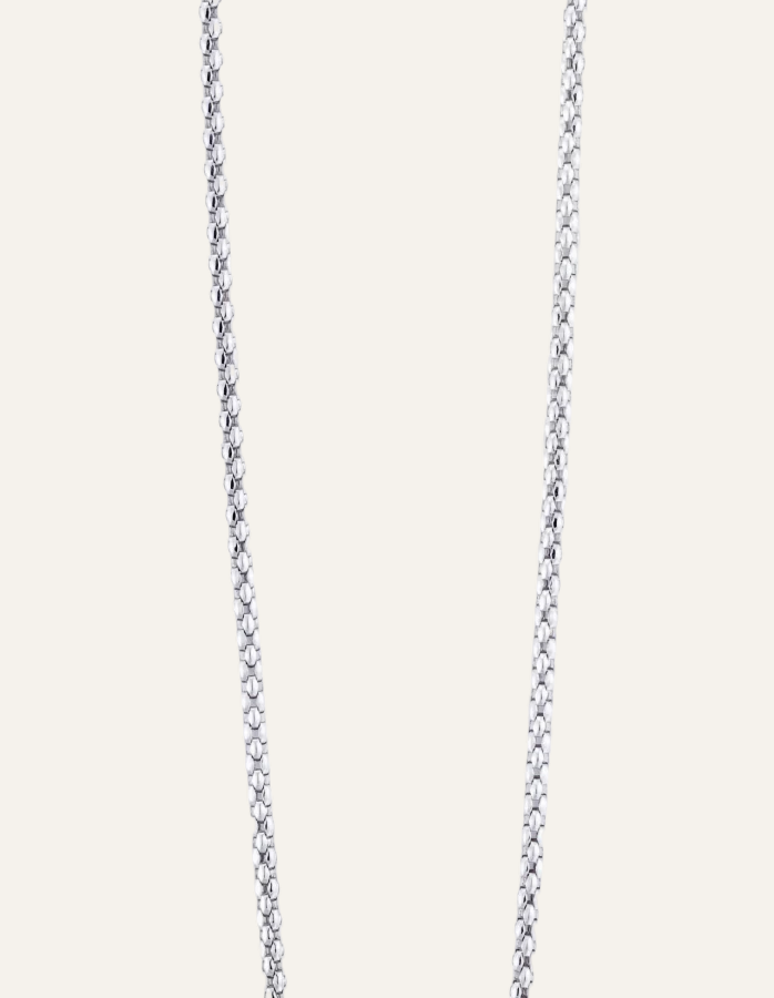 White Gold Sapphire Topaz Necklace