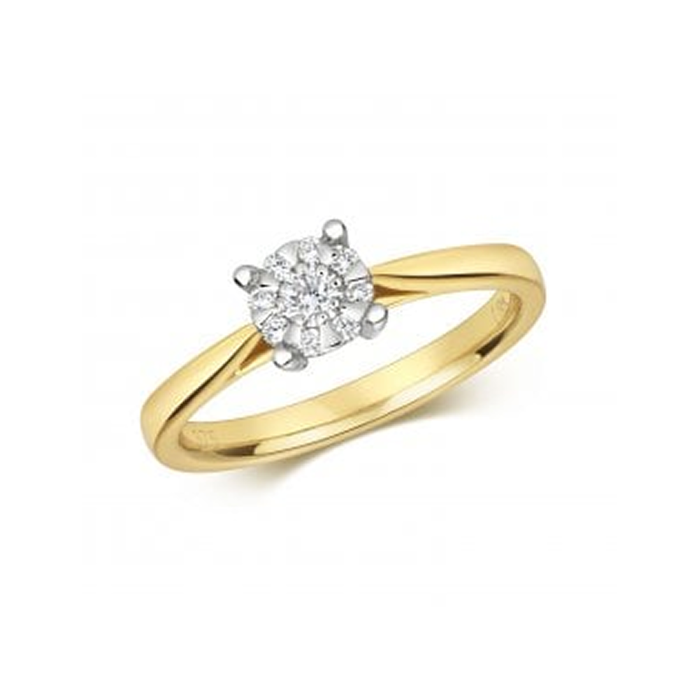 10k Diamond Cluster Promise Ring