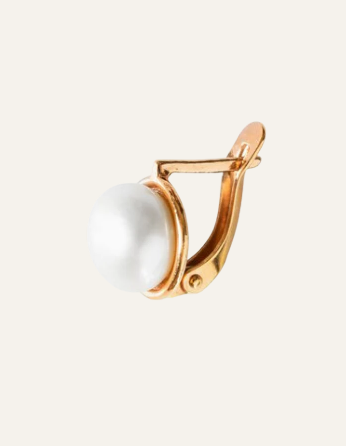 White Pearl Drop Earrings