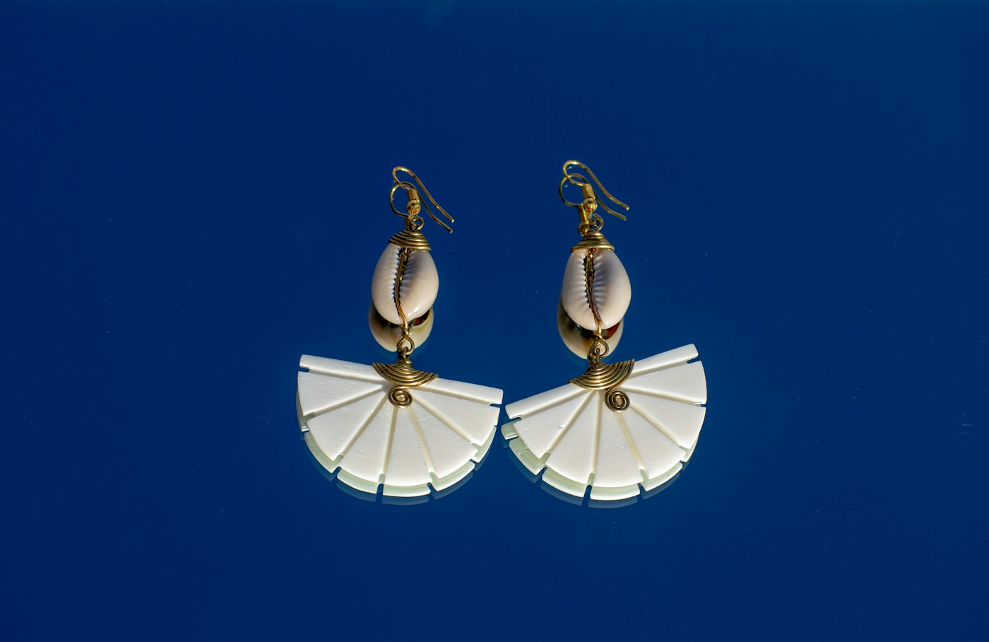 Shell and bone earrings