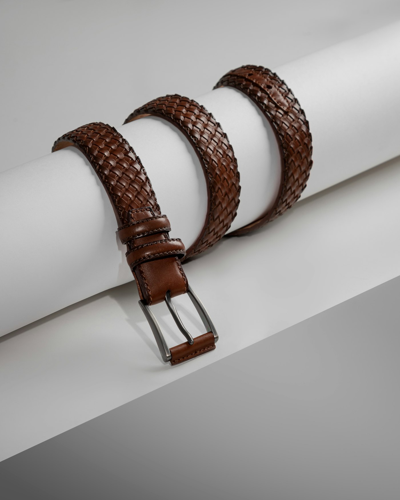 Woven Belt, Cognac